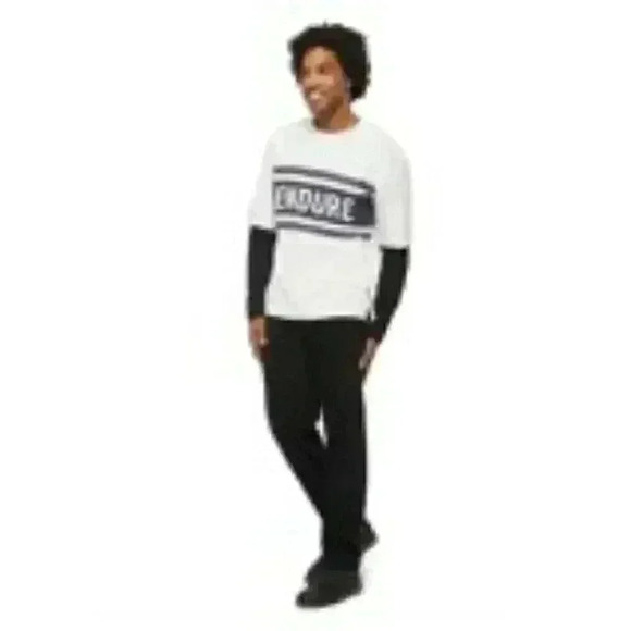 🔵 2/$15 ~ NEW! GEORGE mens fooler tee white black purple medium, large and  XL - Picture 6 of 7